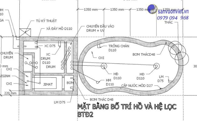 hệ thống lọc nước hồ cá koi ngoài trời