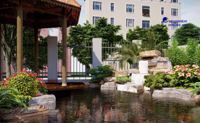 sân vườn đẹp nhà cấp 4